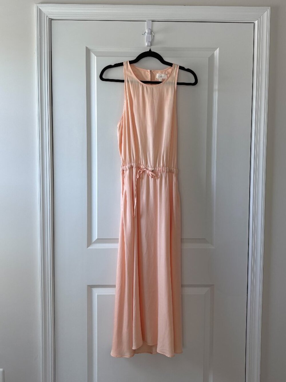 Lou & Grey Peach Summer Sleeveless Open Back Maxi Dress Size Small (4–6)